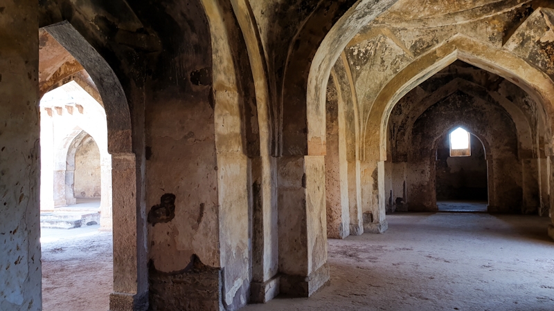 Inside Baz Bahadur's palace