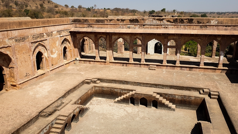 The large courtyard of Baz Bahadur's Palace