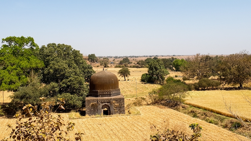 The fields behind Baz Bahadur's palace