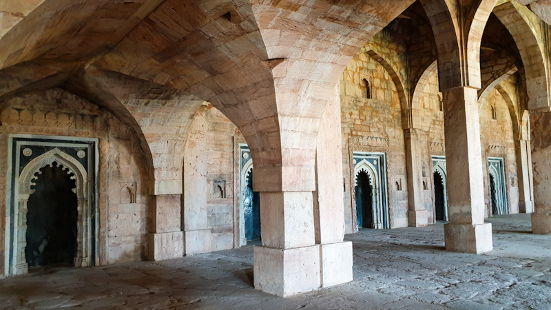 Inside Jami Masjid in Mandu