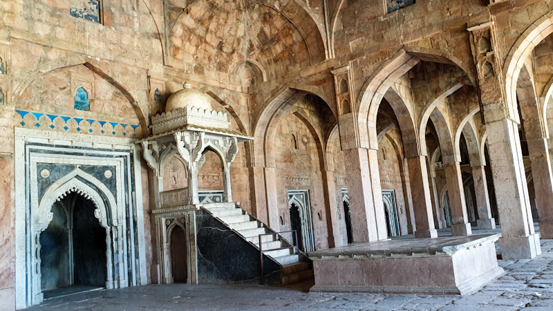 Inside Jami Masjid in Mandu