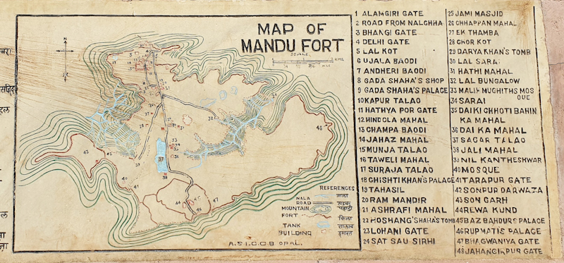 A map of Mandu Fort